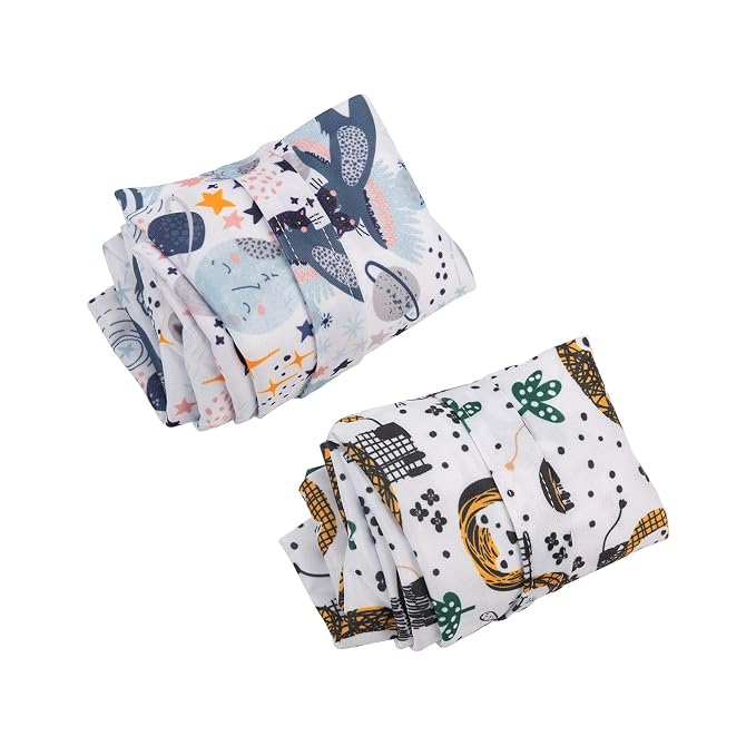 ALVABABY 2pcs Cloth Diaper Wet Dry Bags Waterproof Reusable - Image 2