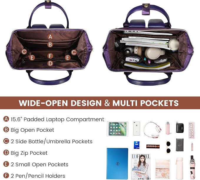 LOVEVOOK Leather Laptop Backpack - Image 2
