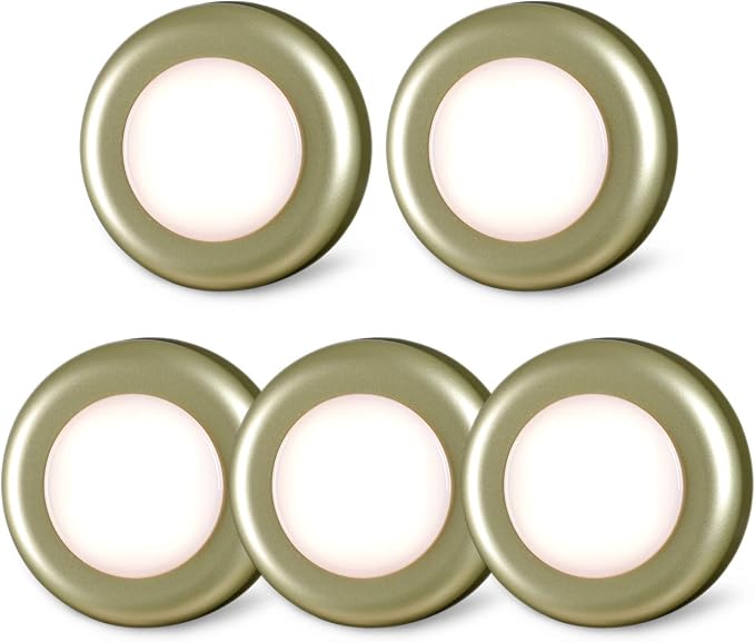 STAR-SPANGLED 5 Pack 2.8” Push Tap Lights, Stick on Touch Puck Lights AAA - Image 8