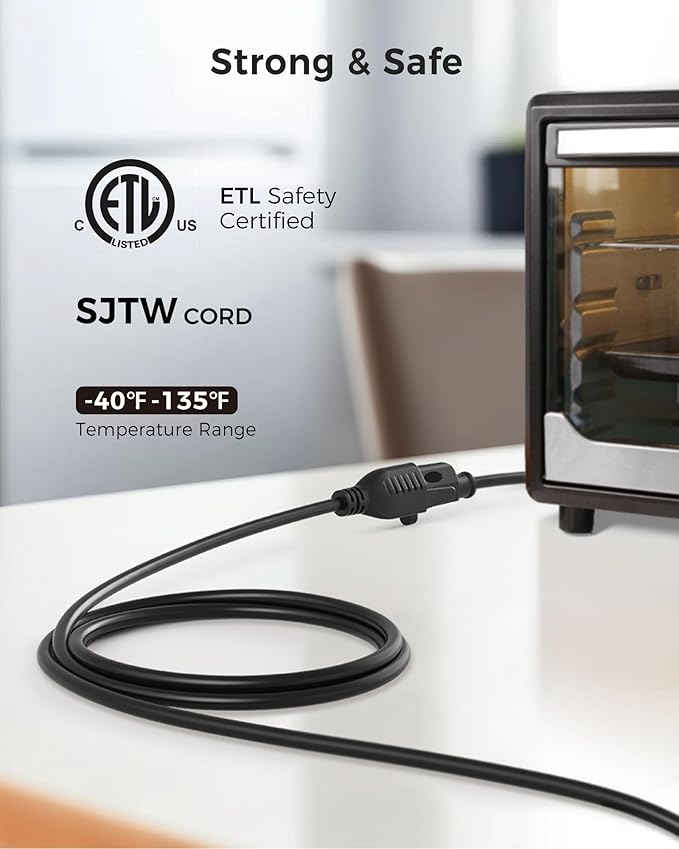 Cable Matters 16 AWG Heavy Duty 13A Long Power Extension Cord - 50ft - Image 2