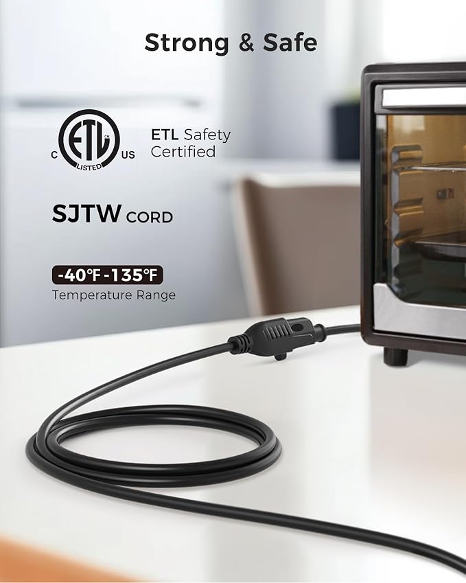 Cable Matters 2-Pack 16 AWG Heavy Duty 13A Power Extension Cord - 6ft - Image 3