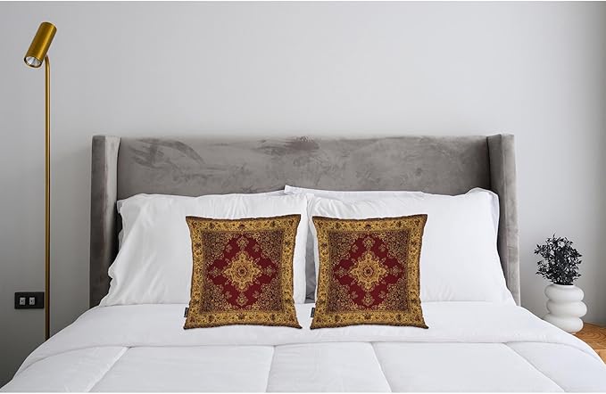 Swono Paisley Carpet Cozy Pillowcase Cushion Cover, Persian Carpet Tribal - Image 3