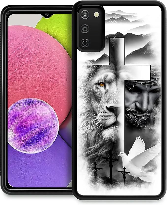 for Samsung Galaxy S20 FE Case, Lion Cross Jesus Christ Dove Pattern Graphic by FKBRCL4U
