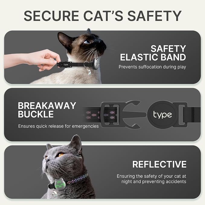 Waterproof Airtag 2nd & 1st Cat Collar, Breakaway Cat Airtag Collar - Image 4