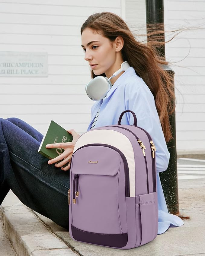 LOVEVOOK 15.6 Inch Laptop Backpack Women, Fashion Backpack - Image 2