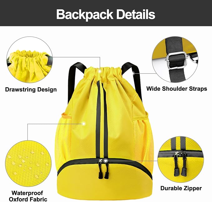 Hoedia Sports Drawstring Backpack - Image 6