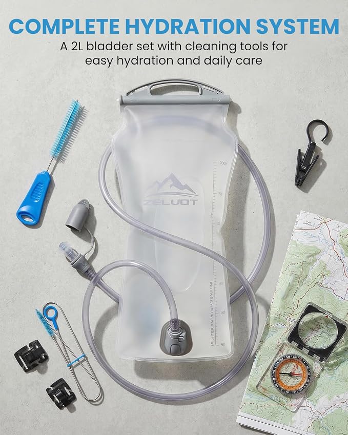 Zelvot 2L-3L Hydration Bladder Kit, 6 in 1 Water Bladder - Image 8