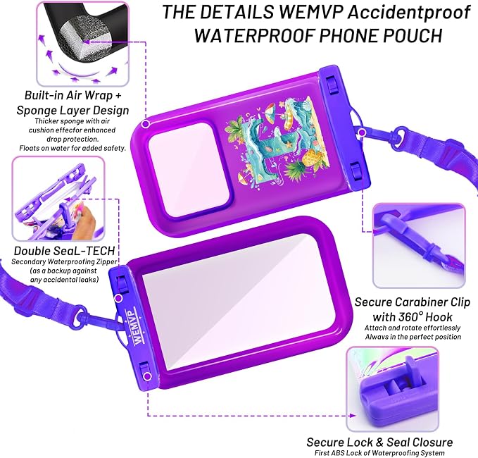 Personalized Initial Waterproof Phone Pouch Case - Image 3