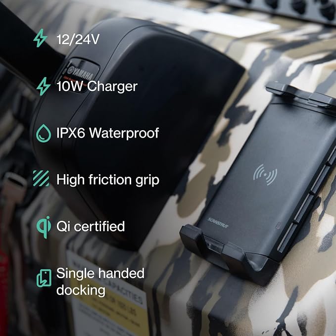 SCANSTRUT Active 15W Waterproof Wireless Charger Mount, IPX6 Rated, 12/24V Qi - Image 3