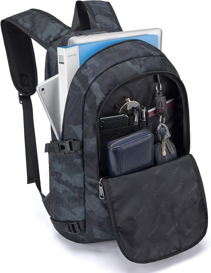 Tzowla Travel Laptop Backpack Water Resistant Anti-Theft Bag - Image 2