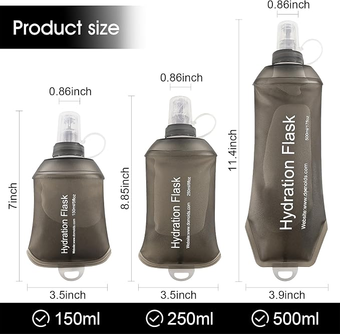 WILDREEDS 150ml Soft Flask, TPU Collapsible Soft Water Bottle - Image 4