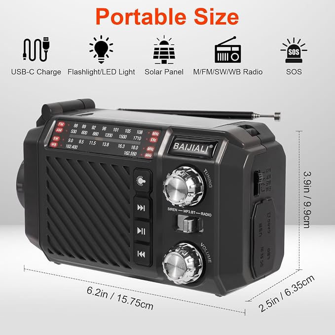 Hand Crank Emergency Weather Radio - Image 2
