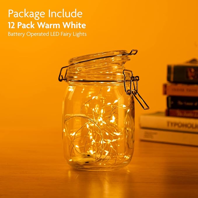 12 Pack Fairy Lights Battery Operated String Lights, 7ft 20 Led Fairy String - Image 2