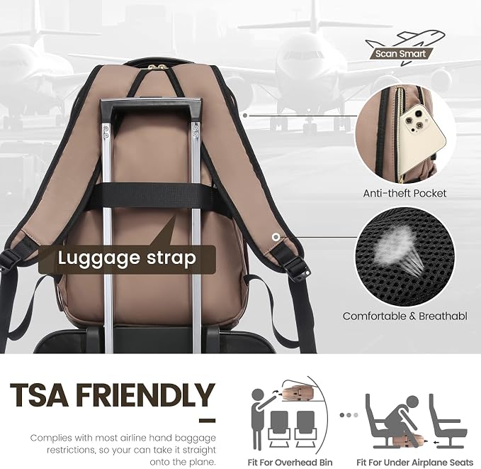 LOVEVOOK Laptop Backpack for Women 17.3 inch, Cute Womens Travel Backpack Purse - Image 6