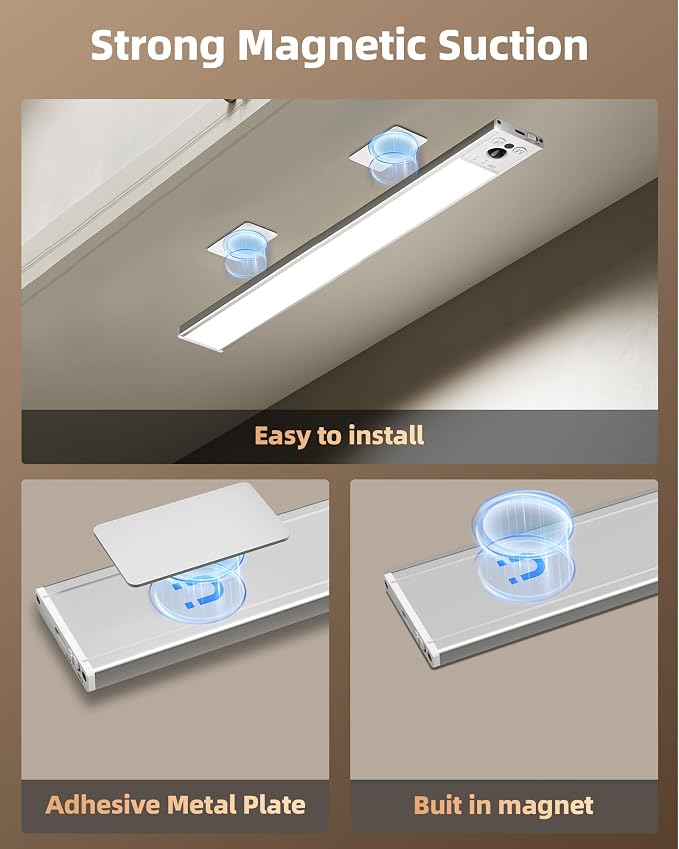 EZVALO 16.5-inch Under Cabinet Lighting, 4000mAh Rechargeable Motion Sensor - Image 9