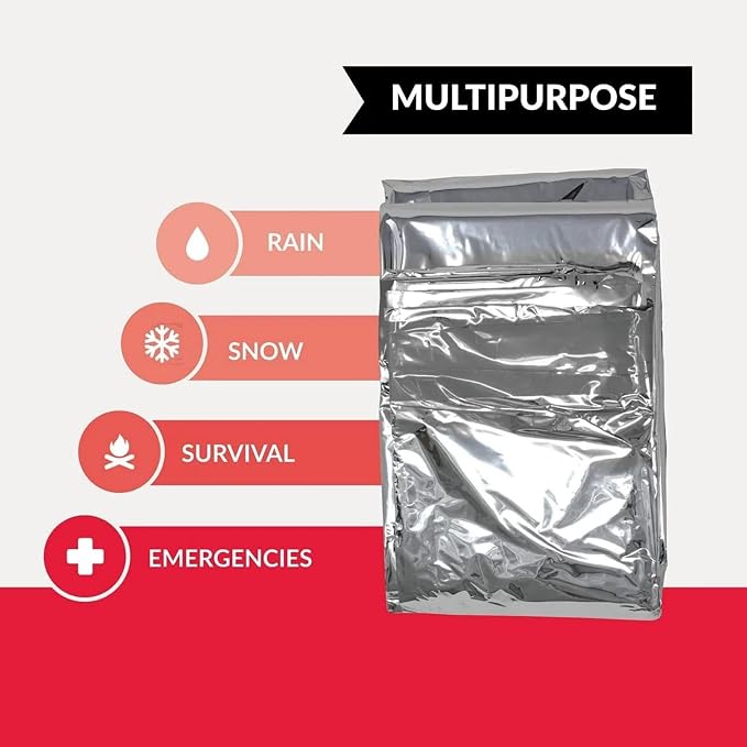 MEETSWEET Emergency Rescue Blanket Outdoor Survival Blanket Waterproof - Image 2