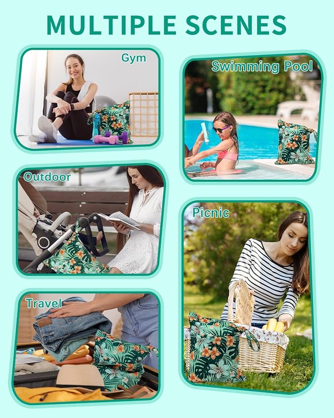 babygoal Wet Bags 3 Pack, Waterproof Travel Dry Bags - Image 5