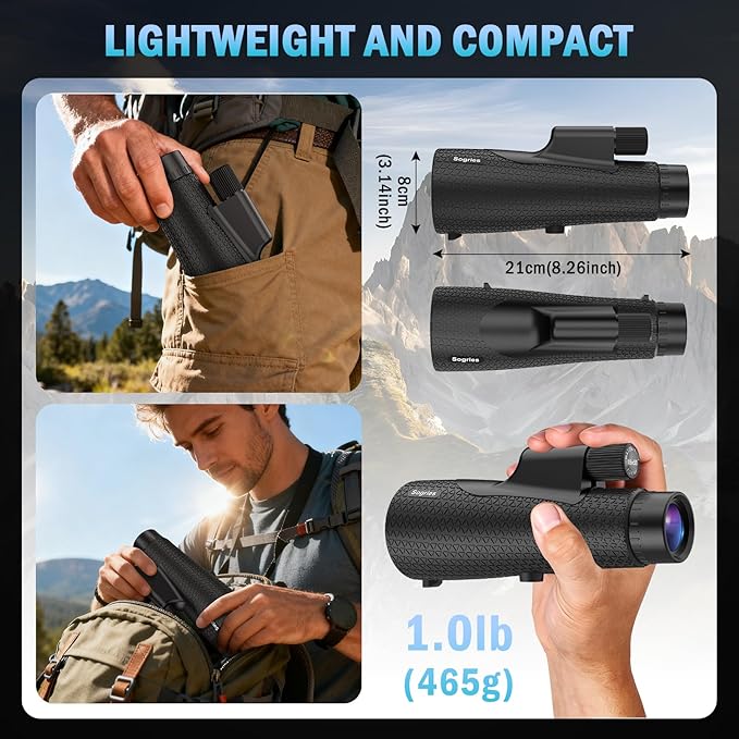 15×55 Monocular Telescope, HD High Powered - Image 7