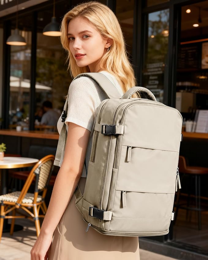 coofay Large Travel Backpack For Women Men Airline Approved Carry On Backpack - Image 2