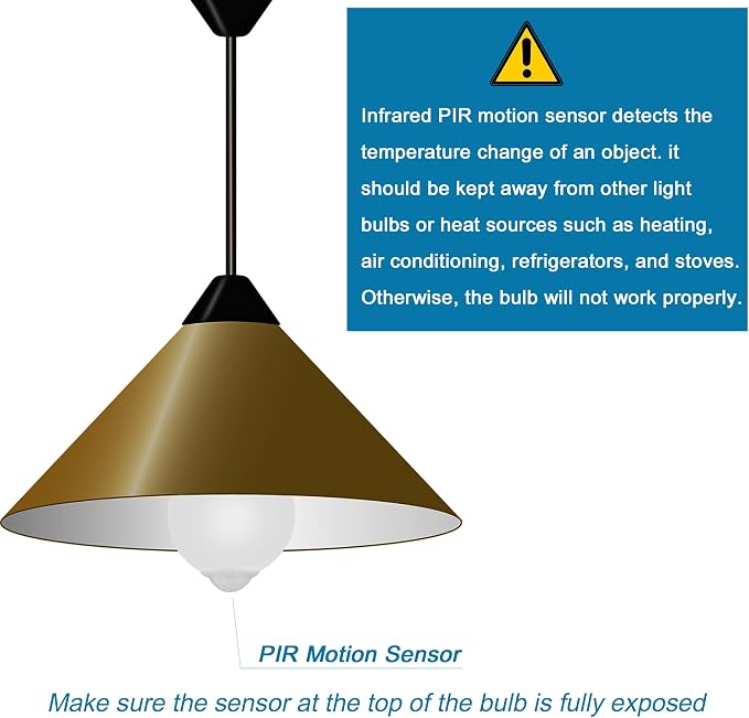 Motion Sensor Light Bulbs for Outdoor Indoor, 9W A19 Motion Detector Led Bulb - Image 9