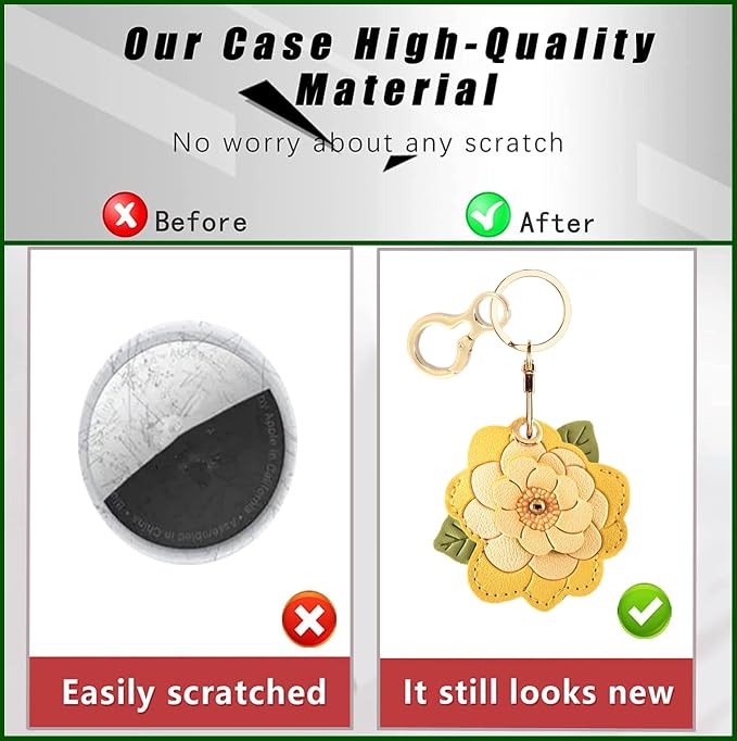 BORKUANA Leather Keychain Holder Case Compatible - Image 3