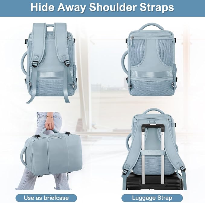 Sinaliy Travel laptop Backpack for Women, Personal Item Size Flight Approved - Image 5