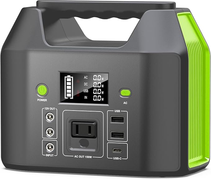 SinKeu Portable Power Station, 122.8Wh LiFePO4 Battery by SinKeu