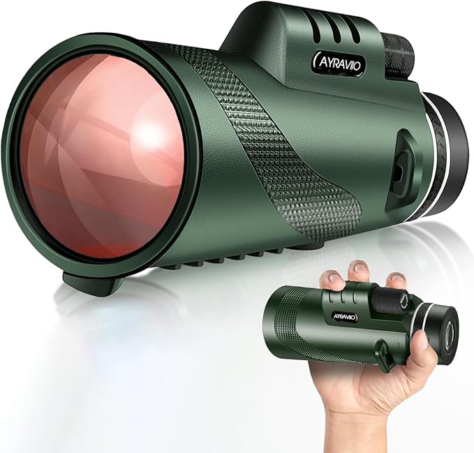 Birthday Gifts for Men Dad Him Husband Teen, 10x42 Compact Monocular Telescope by AYRAVIIO