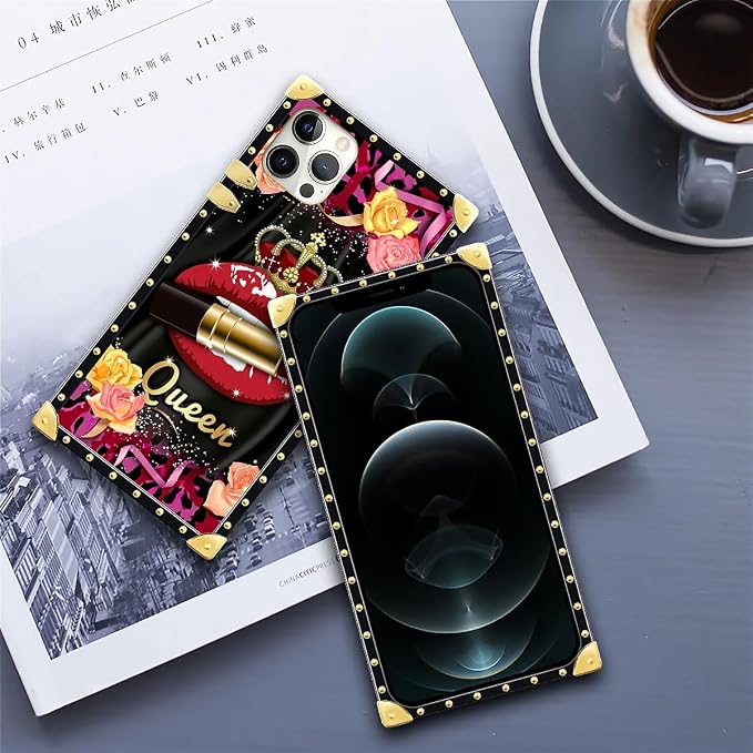 Compatible with iPhone 11 Pro Max Case, Queen Lip Crown Leopard Print Luxury - Image 6