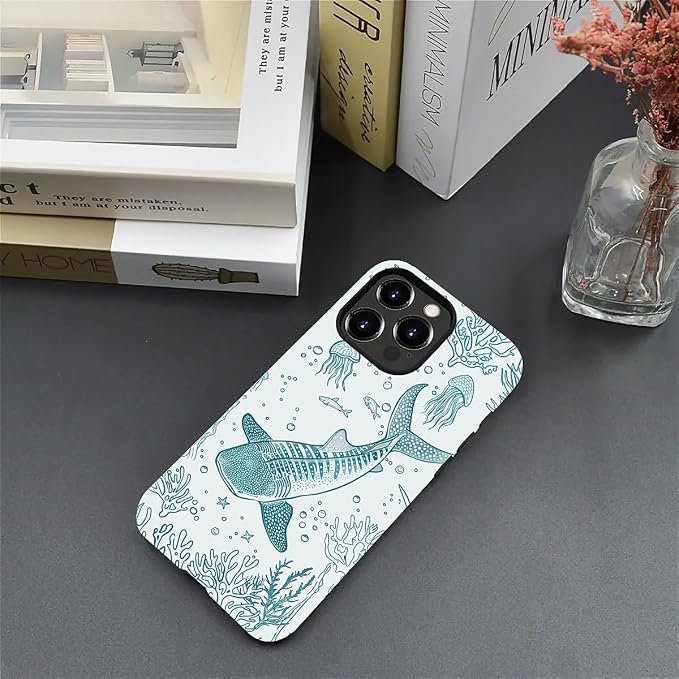 for iPhone 12/12 Pro Case, HH2 Ocean Whale Shark Hybrid 2 Layer Hard Shell - Image 5