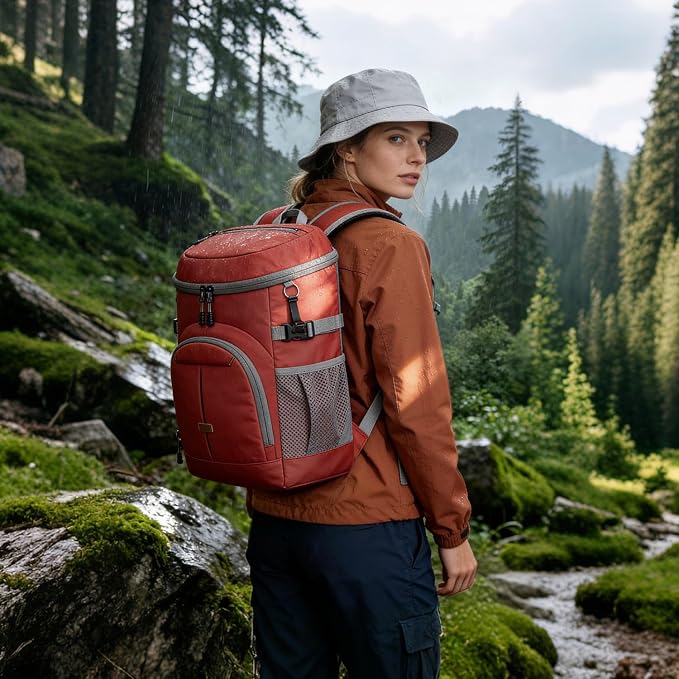 Pritent Cooler Backpack for Men Women Insulated Waterproof Backpack Cooler Leak - Image 2