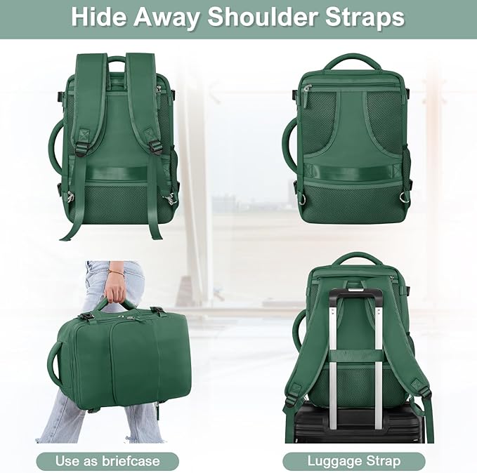 Sinaliy Travel laptop Backpack for Women, Personal Item Size Flight Approved - Image 5