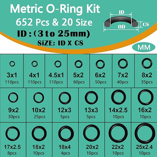 XBVV 32 Size 705 Pcs Plumbing Washers and O-Ring Kit 2-in-1 Rubber Gasket - Image 2