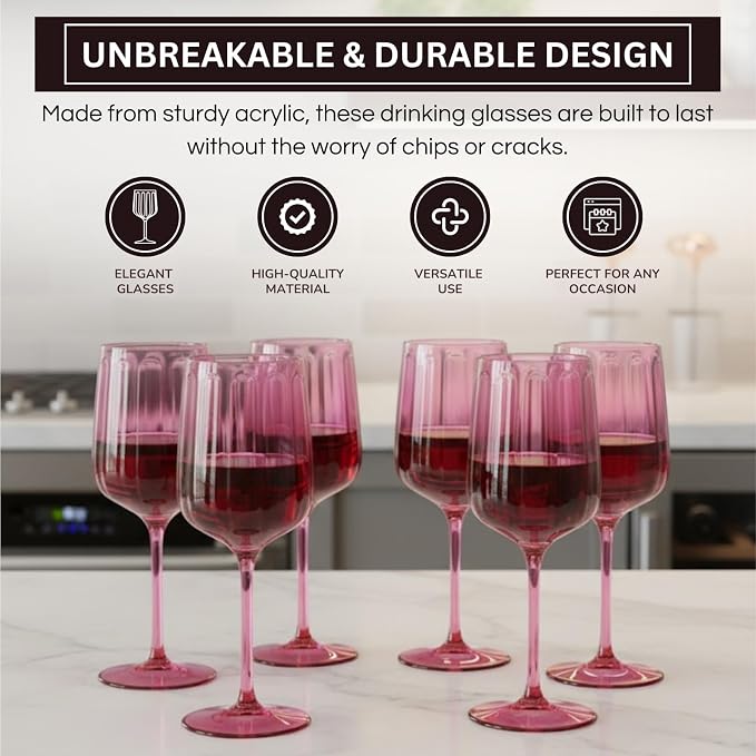 Khen Acrylic Lucia Stemmed Goblets - Image 4