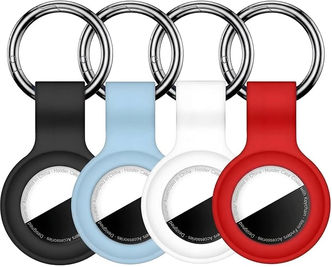 Linsaner Case for AirTag 2nd Gen & 1st Gen, Silicone Holder Keychain Key Ring by Linsaner