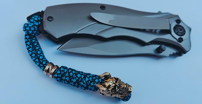 Knife Lanyards with Brass Beads, Paracord Lanyard, Tactical Lanyard - Image 3