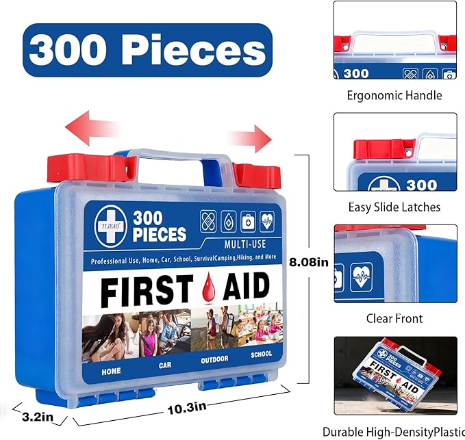 300 Piece Professional First Aid Kit, Business & Sports - Image 3