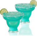 HOST FREEZE Stemless Margarita Glasses, Insulated Plastic Cocktail Glasses by HOST