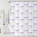 Purple Bow Shower Curtain, Lavender Modern Aesthetic Bowknot by Caheansi
