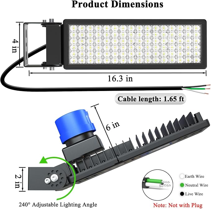100W LED Parking Lot Light 14000LM Barn Lights - Image 7