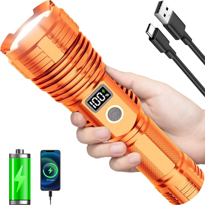 Flashlights High Lumens Rechargeable, 000LM LED Super Bright Flash Light by SuperBrightFlashlight