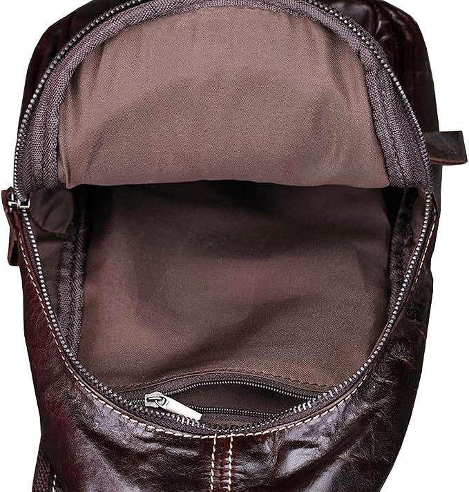 Leather Sling Bag Crossbody Backpack - Image 6