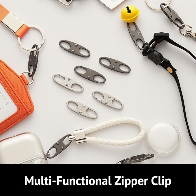 zelin Anti Theft Zipper Clips Double Opening Small Carabiner Clips, Commuting - Image 7