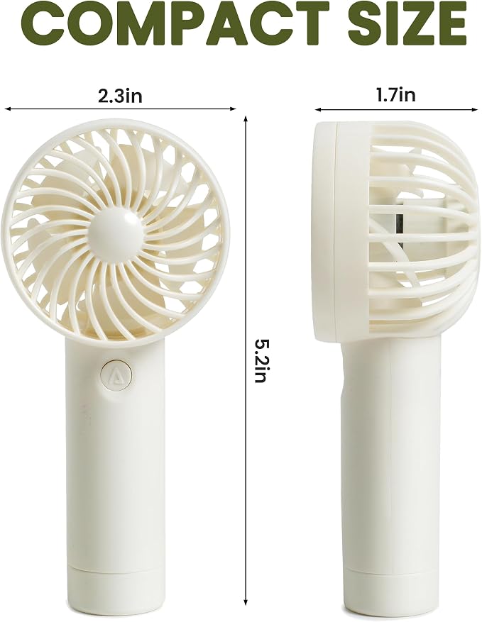 6 Pcs Mini Handheld Fan Bulk, 3 Speed Portable Personal USB Rechargeable Fan - Image 3