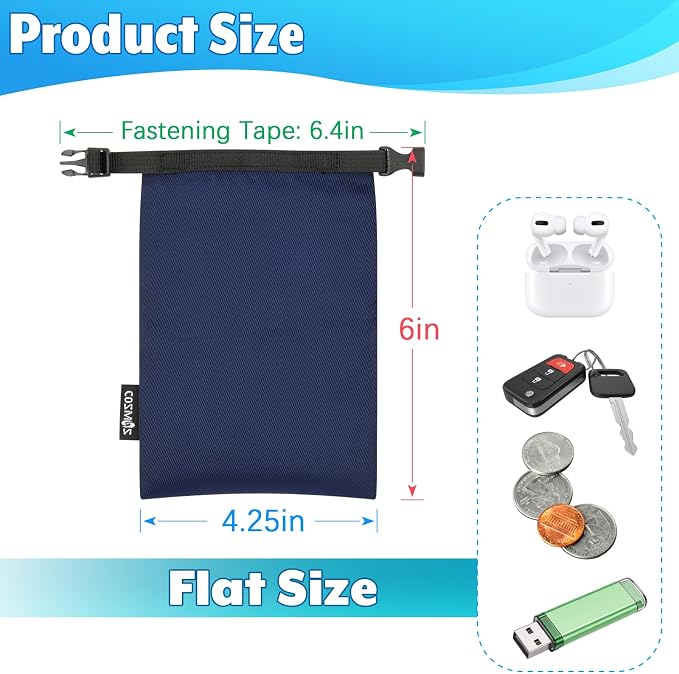Cosmos 3 Pcs Waterproof Dry Bag, Mini Waterproof Pouch Portable Dry Sacks Small - Image 2