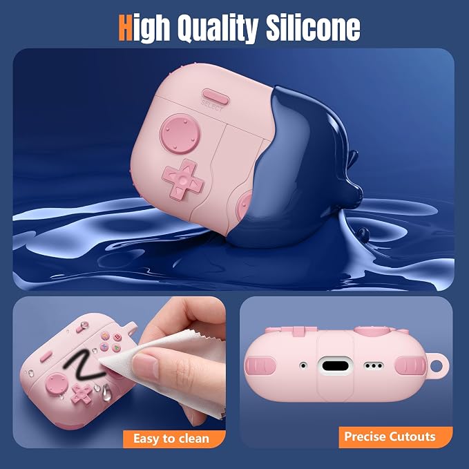 Game Case for AirPods Pro 3 Case 2025, Shockproof Silicone Cover for Apple - Image 4