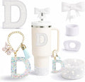 6PCS White Stanley Cup Accessories Set Fit by MOTEERLLU
