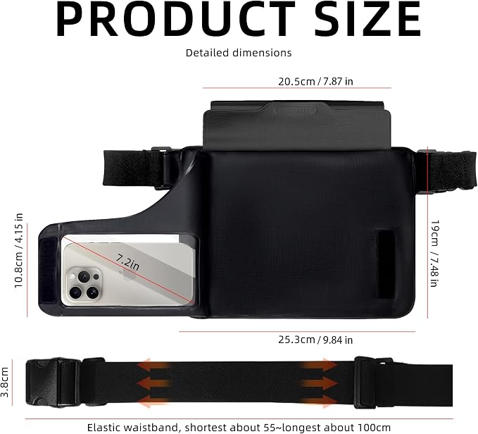 Waterproof bag Fanny Pack with Phone Case, Water proof Phone Pouch Dry Bag Keep - Image 2