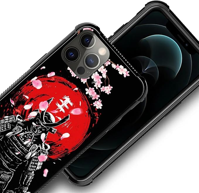 for iPhone 11 Pro Case, Sakura Japanese Samurai Pattern Graphic Design Girl Boy - Image 3