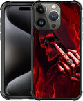 for iPhone 16 Pro Max Case, Gestures Funny Skull Pattern Graphic Design Girl by FKBRCL4U